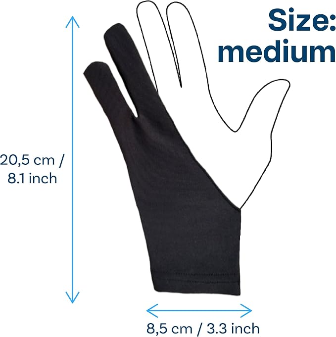 Drawing Glove for Digital Tablet and Sketching – by MMOBIEL – Model A 2-Finger - Image 2