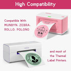 6 Rolls 2 Inch 6-Color Assorted Circle Direct Thermal Stickers Labels, - Image 5