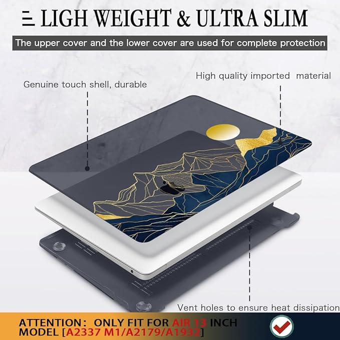 CISSOOK for MacBook Air 13 Inch Case A2337 M1 A2179 A1932 Model 2021-2018 - Image 4