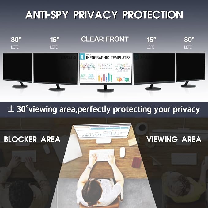 FILMEXT [2 Pack Removable Computer Privacy Screen Filter - Image 7