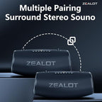 ZEALOT 80W Portable Bluetooth Speaker, Stereo Sound - Image 6