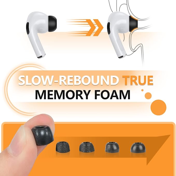 Memory Foam Replacement Ear Tips Compatible - Image 5