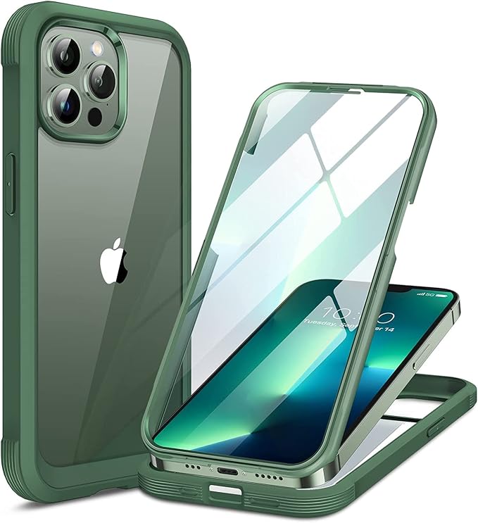 Miracase Glass Case for iPhone 13 Pro Max 6.7 inch, Upgrade Full-Body Clear by Miracase