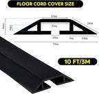 Pangda 10 FT Floor Cable Cover Heavy Duty Cord Cover Protector Power Cable - Image 2