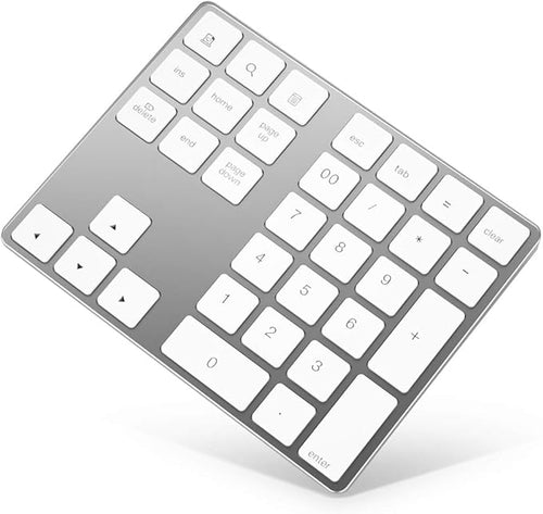 Bluetooth Number Pad, Rechargeable Wireless Numeric Keypad Slim 34-Keys by HoRiMe