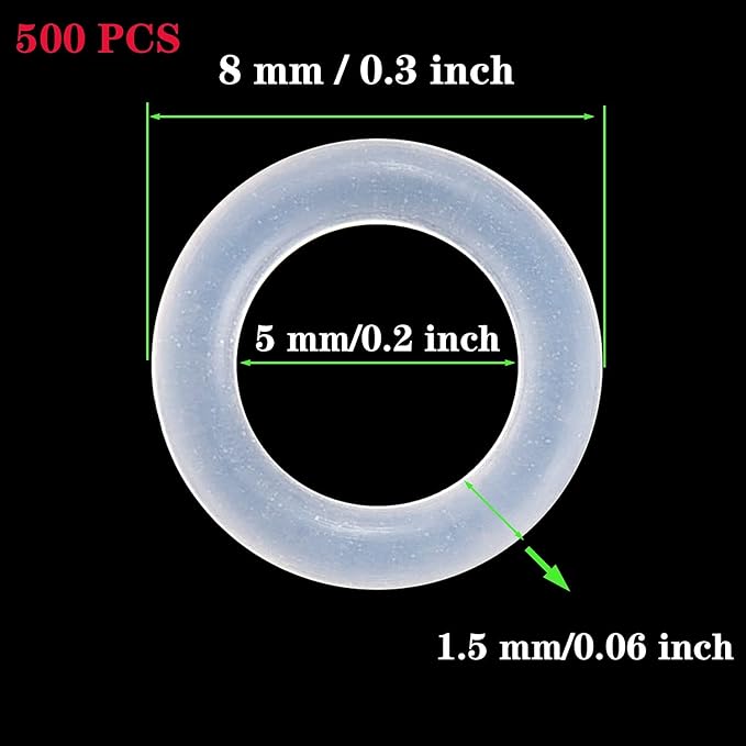 Silicone 500PCS 40A Clear Universal O-Ring Switch Dampeners Keycap Sealing - Image 7