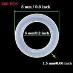 Silicone 500PCS 40A Clear Universal O-Ring Switch Dampeners Keycap Sealing - Image 7