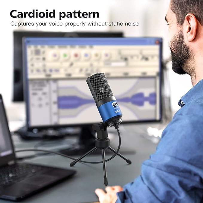 FIFINE USB Computer Microphone for Recording YouTube Video Voice Over Vocals - Image 7