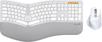 ProtoArc Ergonomic Wireless Keyboard Mouse, EKM01 Plus Full Size Ergo Bluetooth by ProtoArc