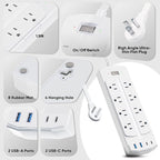 Flat Plug Power Strip, Yozisital Extension Cord - Image 6