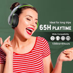 Wireless Bluetooth Headphones Over Ear, 65H Playtime HiFi Stereo Headset - Image 5
