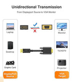 DisplayPort to VGA Cable 6FT, Display Port DP to VGA Adapter, 1080P@60Hz Video - Image 7