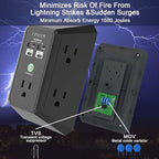 USB Wall Charger, Surge Protector, QINLIANF 5 Outlet Extender - Image 6