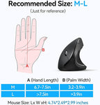 TECKNET Ergonomic Mouse, Wireless Bluetooth Vertical Mouse, 4800 DPI Optical - Image 4