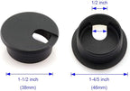 HJ Garden 2pcs 1-1/2 inch Desk Wire Cord Cable Grommets Hole Cover Office PC - Image 2