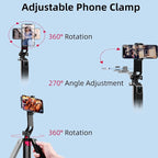WOVTE 62" Selfie Stick with 2 Lights, Extendable Stand - Image 3