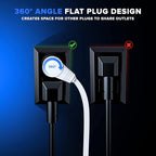 Maximm Cable 1 Ft 360° Rotating Flat Plug Extension Cord/Wire, 16 AWG Multi 3 - Image 7