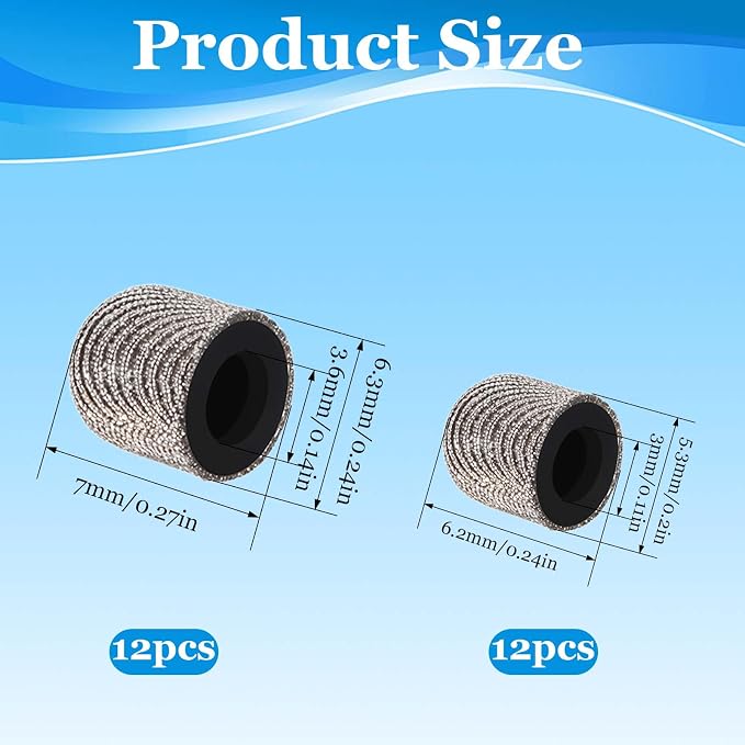 Lusofie 24Pcs Replaceable Mesh Fiber Tips 2 Sizes Stylus Tips, Stylus - Image 2