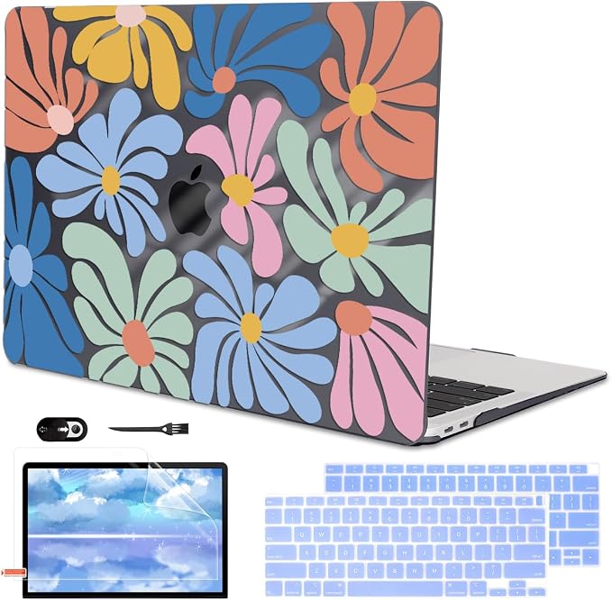 Compatible with 2021 2020 2019 2018 MacBook Air 13 inch Case M1 A2337 A2179 by LCMOCICO