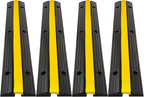 CXRCY Cable Protector Ramp 4 Pack of 1-Channel Rubber Hose Ramp, 22046Lbs by CXRCY