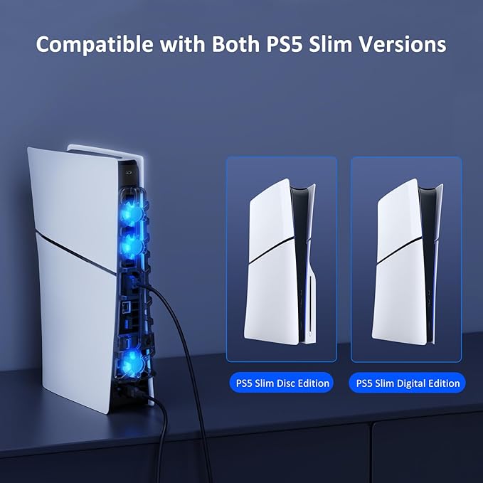 NexiGo PS5 Slim Silent Enhanced Cooling Fan - Image 6