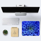 Blue Flower Mouse Pad, Cute Floral Mouse pad, Custom Small Mouse Pads - Image 6