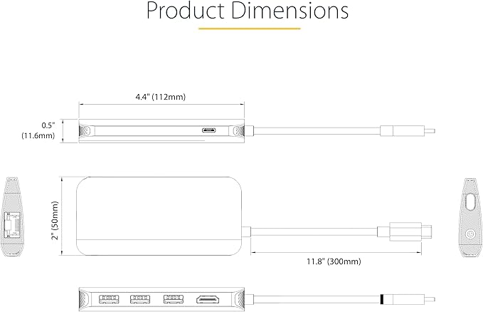 StarTech 6-in-1 USB-C Hub for Monitors, 4K 60Hz HDMI Video, Gigabit Ethernet - Image 9