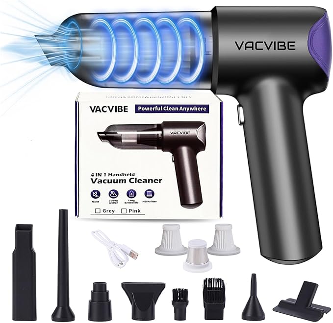 Car Vacuum Portable Cordless, 21000PA 4 in 1 Suck/Blow/Pump/Charger 120W by Unknown