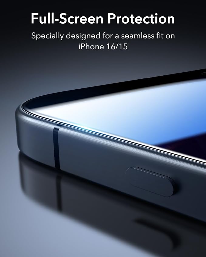ESR 3 Pack 9H+ Glass for iPhone 16/ iPhone 15 Privacy Screen Protector - Image 7