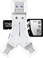 SD Card Reader for iPhone/ipad/Android/Mac/Computer/Camera, 4 in1 Micro SD Card by SUNTRSI