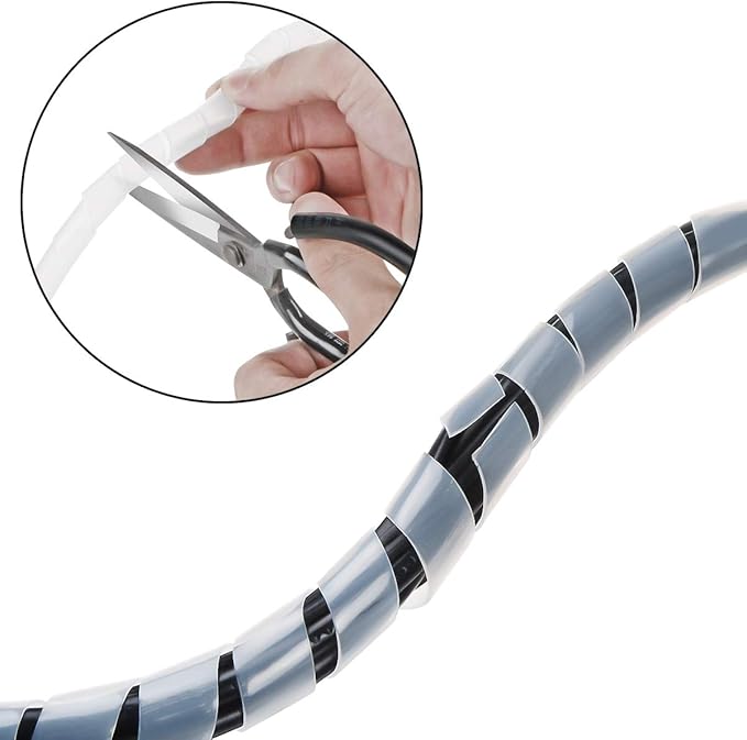 65FT XHF 4mm Clear Spiral Cable Wrap Cord - Image 4