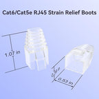 CableGeeker 100-Pack Cat6 / Cat5e RJ45 Strain Relief Boots, RJ45 Boot, Cat 6 - Image 2