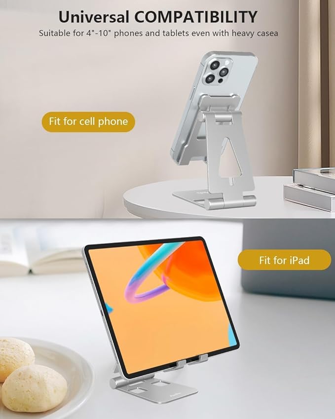 Cell Phone Stand for Desk, Adjustable Desktop Phone Holder Stand, Foldable - Image 2