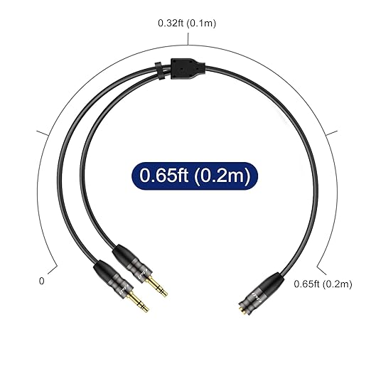 J&D 3.5 mm to 2X 3.5 mm Cable, 0.65 Feet - Image 7