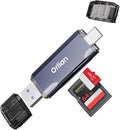 USB 3.0 microSD/SD Card Reader Dual USB A & C Memory Card Reader Adapter 5Gbps by Orlian