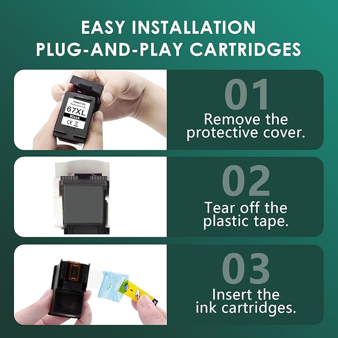 67XL Ink Cartridges Black Color Combo Pack Replacement - Image 4