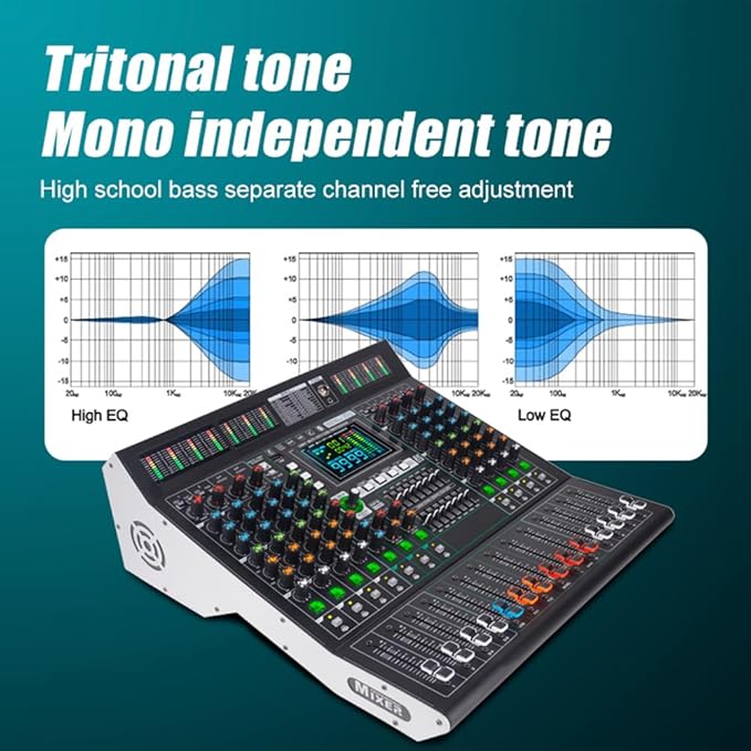MD-10 10-Channel Professional Stage Mixer, 99 DSP Effects, Wireless Connection - Image 7