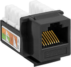 Cmple - RJ45 Keystone Jack 90 Degree Cat5e Keystone Jack Insert Punch Down RJ45 by Cmple