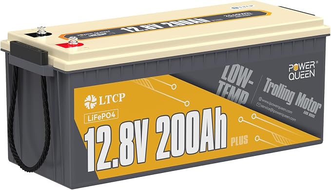 Power Queen 12V200Ah PLUS LiFePO4 Battery, Low Temperature Protection, Built-in by PowerQueen