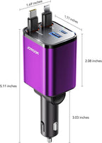 Retractable Car Charger USB C 84W Car Accessories Adapter - Image 6