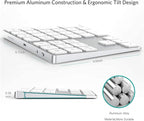 Bluetooth Number Pad, Rechargeable Wireless Numeric Keypad Slim 34-Keys - Image 3