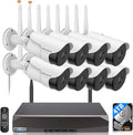 【130° Wide-Angle & 2-Way Audio】 Outdoor Wireless Security Camera System by WEILAILIFE