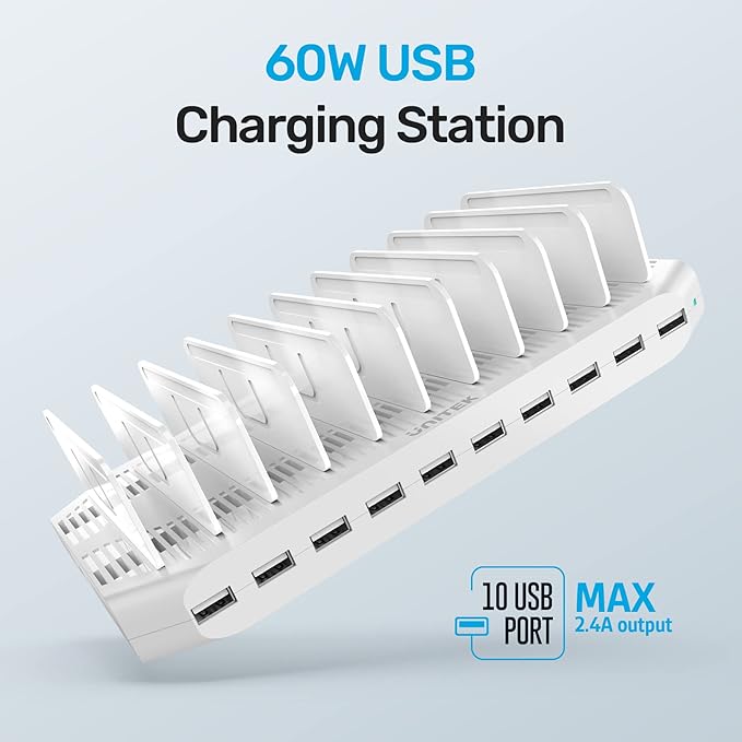 【10PCS】 Unitek Multi Charging Station, 10-Port USB Charger - Image 4