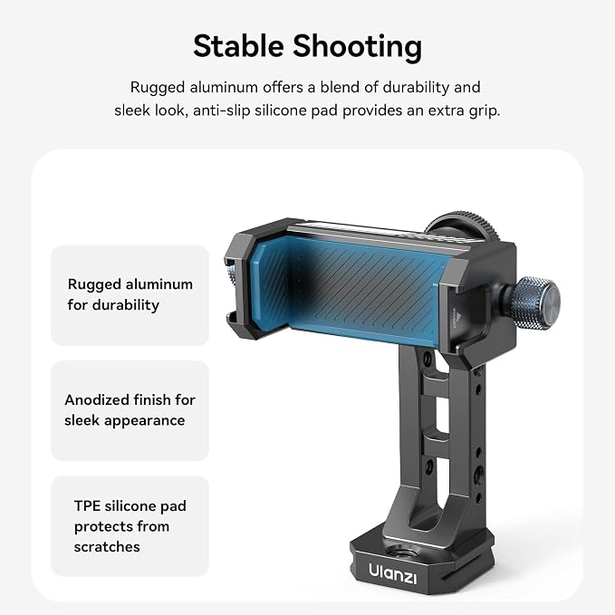 Ulanzi MA53 Metal Tripod Phone Mount, Smartphone Tripods Adapter - Image 8