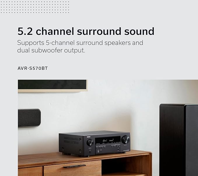 Denon AVR-S570BT 5.2 Channel AV Receiver - Image 2