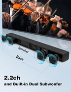 2 in 1 Separable Sound Bar for Smart TV, 2.2 Channel 32Inch Bluetooth 5.0 TV - Image 3