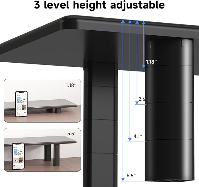 suptek Dual Monitor Stand Riser, 32.28Inch Large Monitor Stands - Image 3