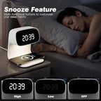 Digital Alarm Clock with Wireless Fast Charging Station 15W Touch Smart Lamp - Image 2