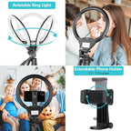 Sensyne 10'' Ring Light with 50'' Extendable Tripod Stand, LED Circle Lights - Image 4
