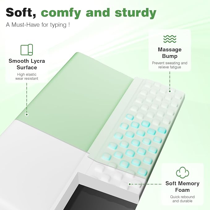Ospelelf Keyboard Wrist Rest Comfortable Ergonomic Keyboard Stand Riser Holder - Image 3